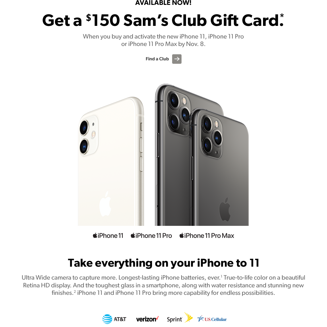 Sam's Club Gift Card iphone 11