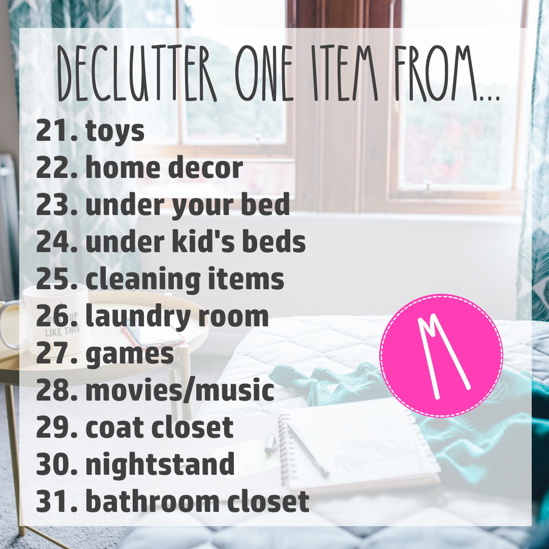 Mom Fave Monthly Challenge Declutter Home INSTAGRAM 2