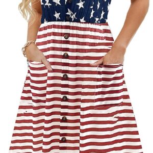 Check out this adorable American Flag Summer Casual Dress